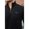 Erkek Süet Yarım Fermuar Dik Yaka Sweat
