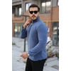 Erkek Zip Yaka Beli Lastikli Polar