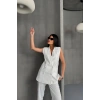 JAKAR KUMAŞ YELEK - PANTOLON TAKIM - Beyaz