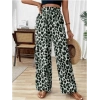 Kadın Beli Lastikli Leopar Desen Süprem Pantolon