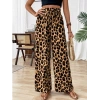 Kadın Beli Lastikli Leopar Desen Süprem Pantolon