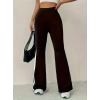 Kadın Yüksek Bel İspanyol Paçalı Yanlardan şerit Detaylı Dalgıç Tayt Pantolon