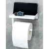 Tuvalet Kağıdı Askılığı - Raflı ve Yapışkanlı - Matkapsız Banyo Aksesuarı