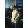 Üç İplik Penye Kapşonlu Basic SweatShirt - Bej