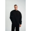 Uzun Kol Bisiklet Yaka Basic SweatShirt - Siyah