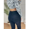 Yüksek Bel Likralı Jean Pantolon 90 Cm