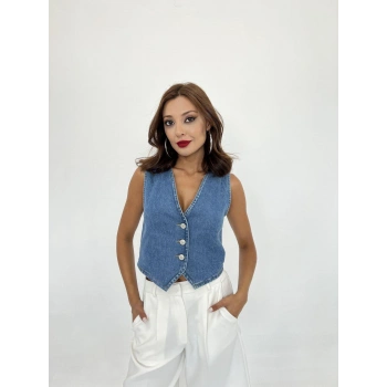 6887 KOT YELEK-MAVİ