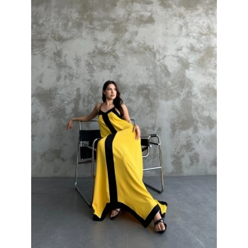 Askılı Maxi Boy Elbise