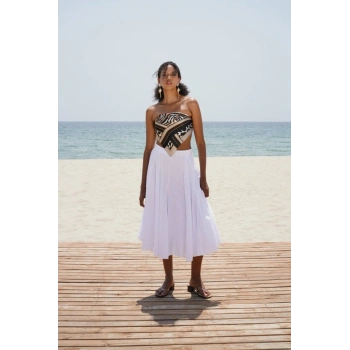 Dikiş Detay Maxi Etek