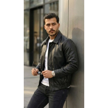 Erkek Astarlı Deri Ceket