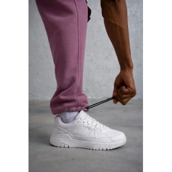 Erkek Baggy Alt Eşofman - Gül Kurusu