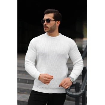 Erkek Bisiklet Yaka Örme Kazak