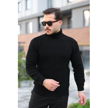 Erkek Boğazlı Örme Kazak