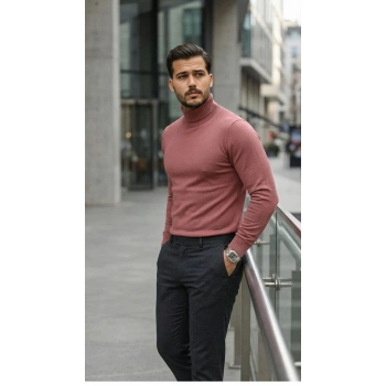 Erkek Boğazlı Yaka Uzun Kollu Triko