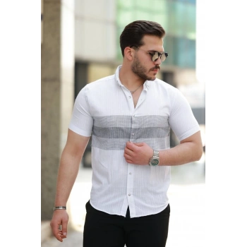 Erkek Desenli Kısa Kollu Gömlek