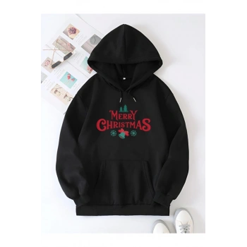 Merry Chrıstmas Sweatshirt - Hodie - Siyah