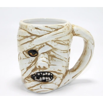 Mumya Figürlü 3D Kabartmalı Kupa Bardak