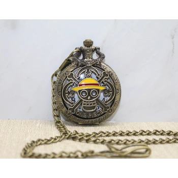 One Piece Tasarımlı Köstekli Saat