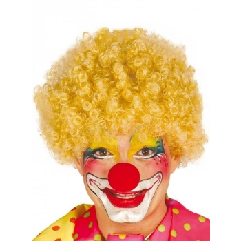 Sarı Renk Kıvırcık Afro Palyaço Seti