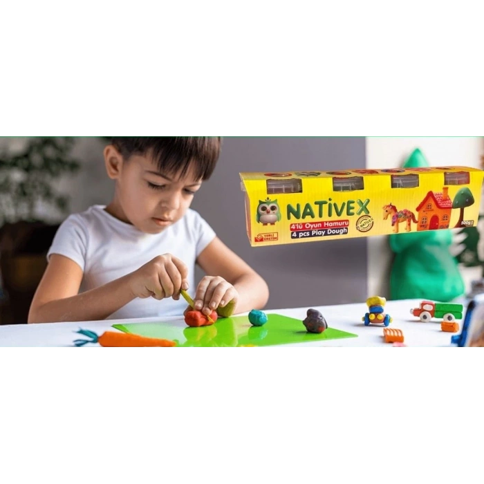 Nativex 4lü Oyun Hamuru 500gr