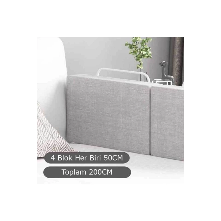 200 Cm Serenity Xl Yeni Nesil Yatak Bariyeri Korkuluğu Grey (4 Blok)