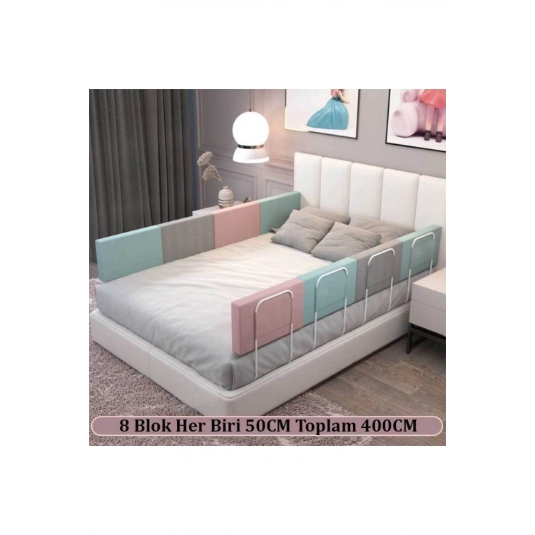 400 Cm Yatak Bariyeri Bebek Ve Çocuk Korkuluğu Güvenlik Bariyeri Koruma Bariyeri Çift Taraf Gri