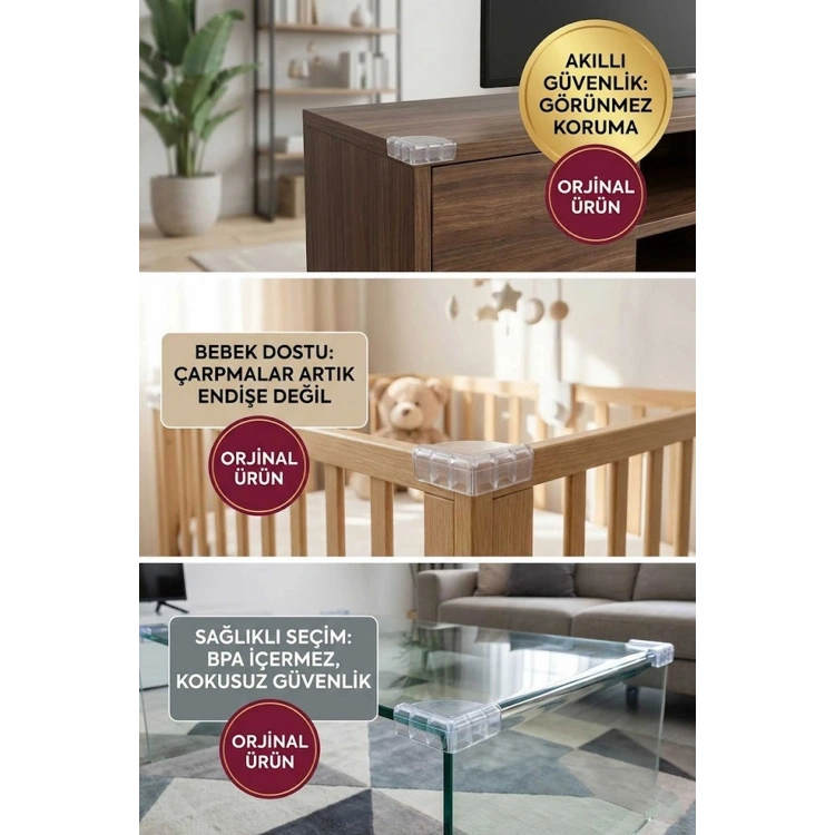 8 ADET Silikon Bebek Çocuk Masa Kenar Koruyucu Mobilya Köşe Koruyucu Bebek Kafa Çarpma Önleyici