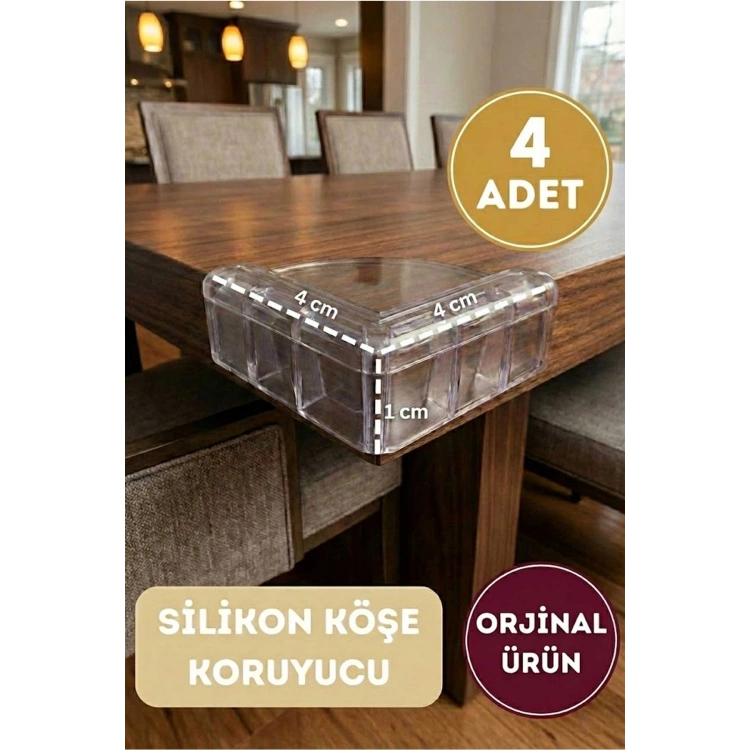 4 ADET Silikon Bebek Çocuk Masa Kenar Koruyucu Mobilya Köşe Koruyucu Bebek Kafa Çarpma Önleyici