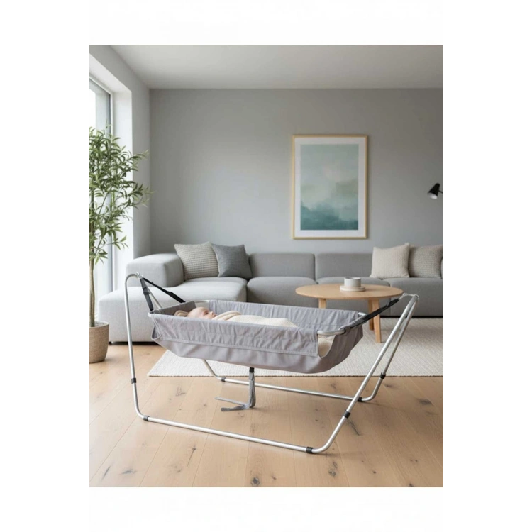 Bebek Hamak Beşik - Portatif Hamak Beşik Sallanan Hamak gri