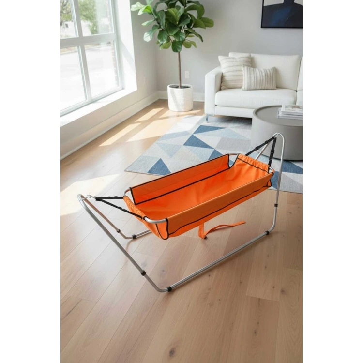 Bebek Hamak Beşik - Portatif Hamak Beşik Sallanan Hamak Turuncu