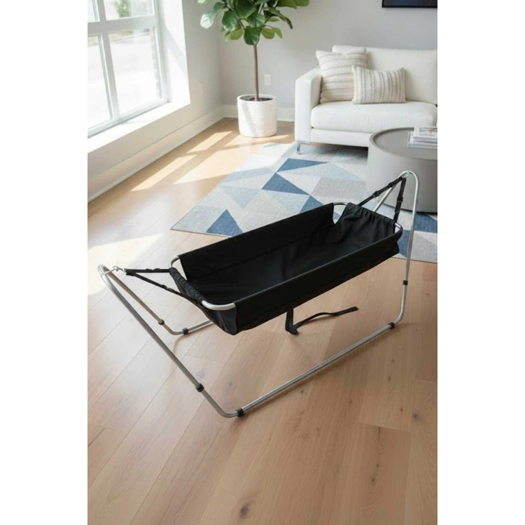 Bebek Hamak Beşik - Portatif Hamak Beşik Sallanan Hamak siyah