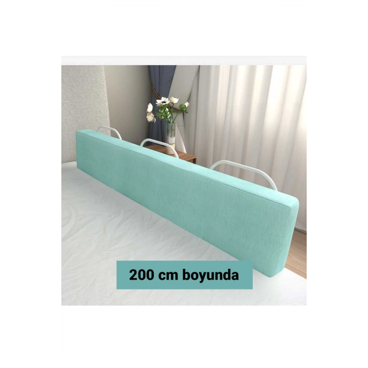 PRO Yumuşak Bebek Güvenlik Yatak Bariyeri Yatak Korkuluğu 150 Cm Tek Parça YEŞİL