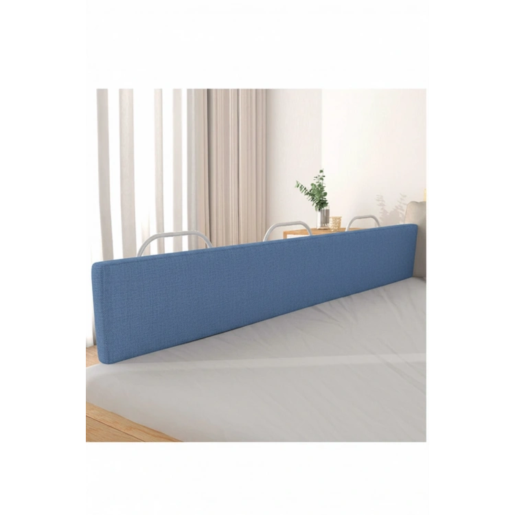 PRO Yumuşak Bebek Güvenlik Yatak Bariyeri Yatak Korkuluğu 200 Cm Tek Parça MAVİ