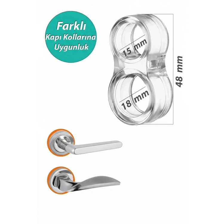 Silikon Kapı Stoperi 4lü Duvar Koruma Aparatı Çarpma Önleyici Elastik Kapı Kolu Stoperi