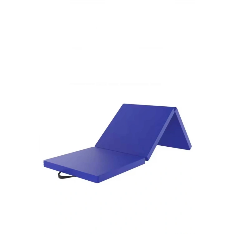 Üç Katlı Katlanabilir Kalın Spor Egzersiz Matı Temel Egzersiz Minderi Pilates Minderi 4CM Kalınlık Mavi