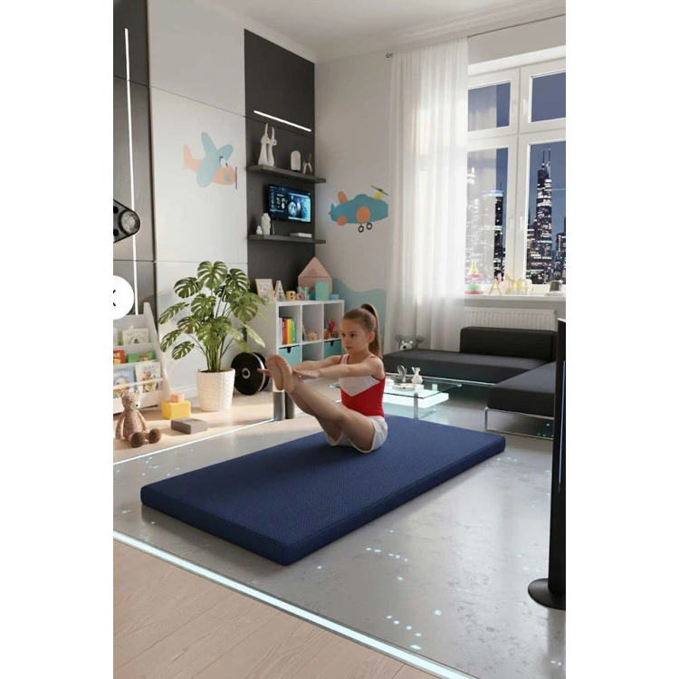 Çocuk Jimnastik Minderi 60x120x5 Cm 600 Denye Sıvı Geçirmez Kumaş Kaydırmmaz Yıkanabilir Lacivert