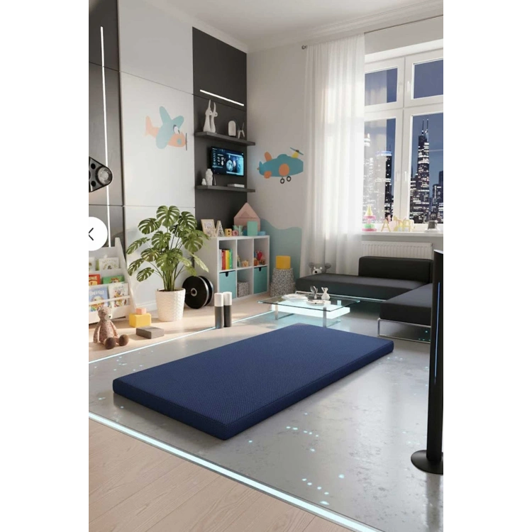 Çocuk Jimnastik Minderi 60x120x5 Cm 600 Denye Sıvı Geçirmez Kumaş Kaydırmmaz Yıkanabilir Lacivert