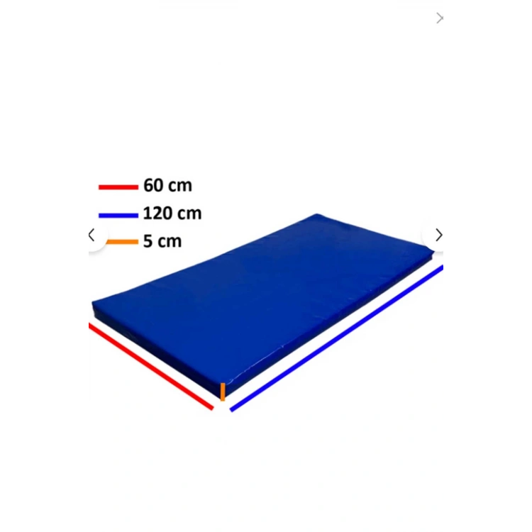 Çocuk Jimnastik Minderi 60x120x5 Cm 600 Denye Sıvı Geçirmez Kumaş Kaydırmmaz Yıkanabilir Mavi