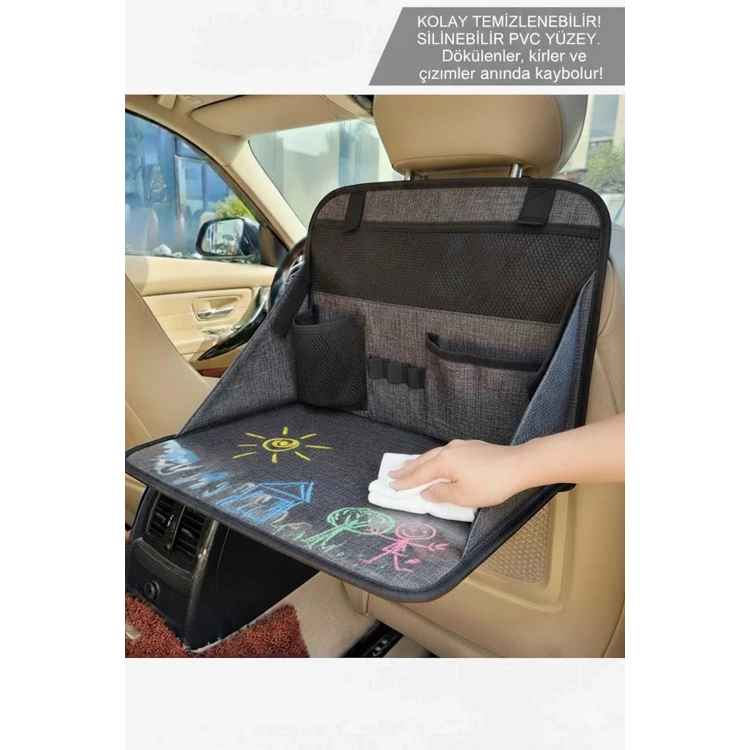 Araba Koltuk Arkası Eşya Düzenleyici Organizatör Katlanır Ve Masa Olma Özelliği Araç içi Organizer