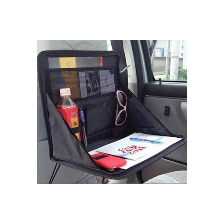 Araba Koltuk Arkası Eşya Düzenleyici Organizatör Katlanır Ve Masa Olma Özelliği Araç içi Organizer Siyah
