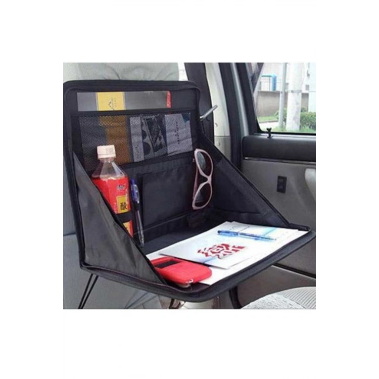 Araba Koltuk Arkası Eşya Düzenleyici Organizatör Katlanır Ve Masa Olma Özelliği Araç içi Organizer Siyah