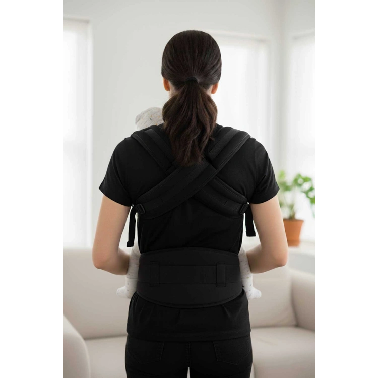 Relax Bel Destekli Bebek Kangurusu Çift Yönlü Kanguru - Ana Kucağı ANTRASİT