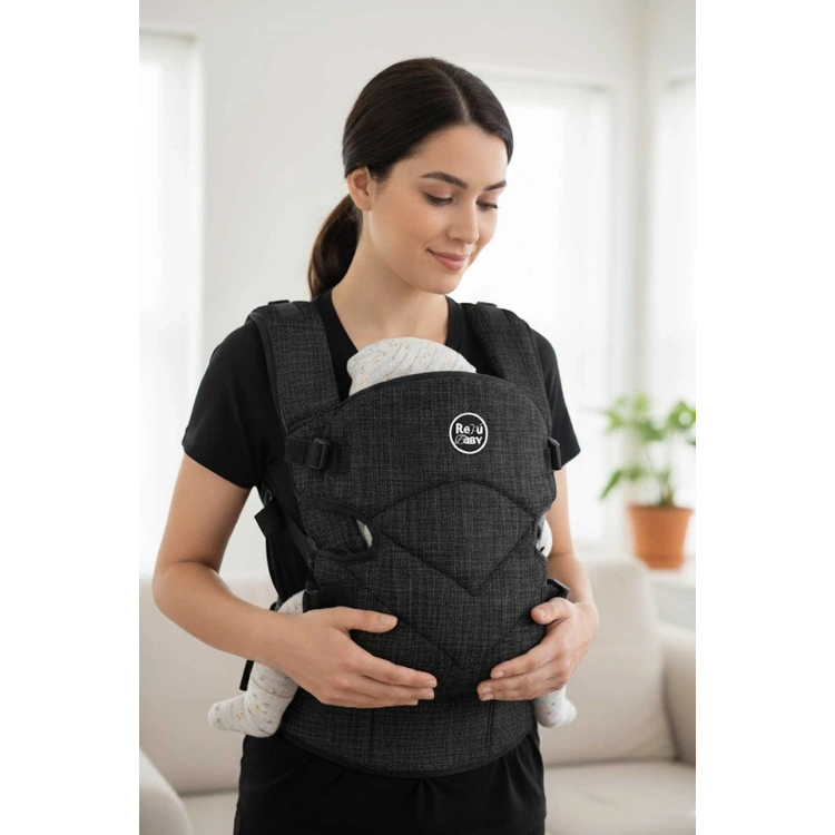 Relax Bel Destekli Bebek Kangurusu Çift Yönlü Kanguru - Ana Kucağı ANTRASİT