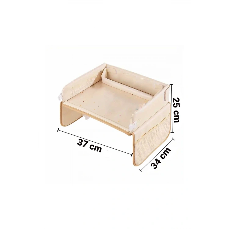 Oto Koltuğu Çocuk Aktivite Masası Eğitici Bebek Arabası Seyahat Masası Bebek Koltuğu Tepisi KREM