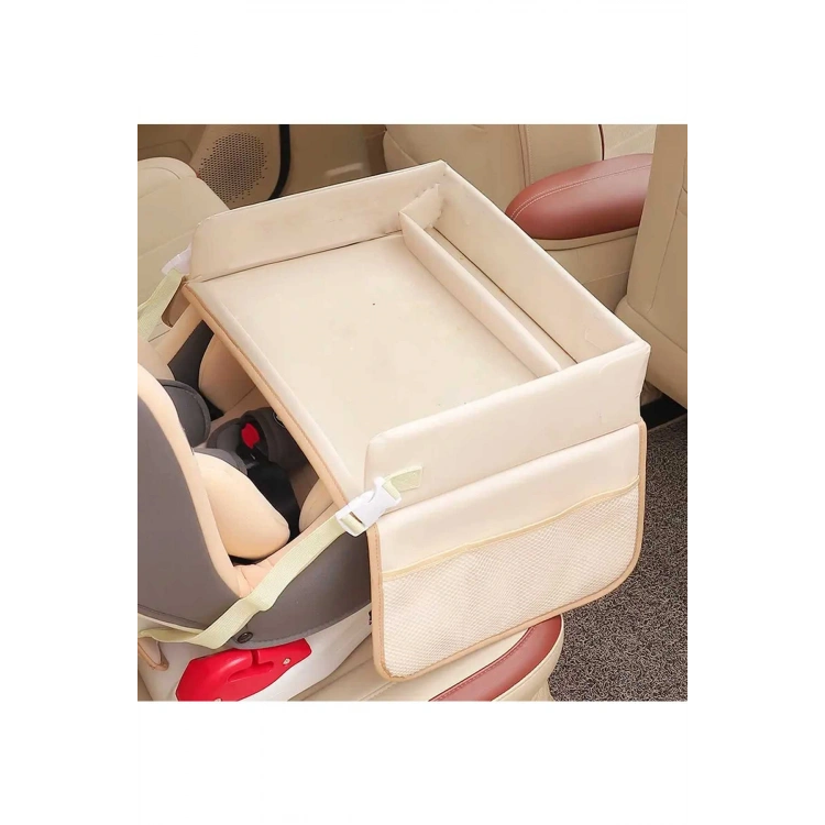 Oto Koltuğu Çocuk Aktivite Masası Eğitici Bebek Arabası Seyahat Masası Bebek Koltuğu Tepisi KREM