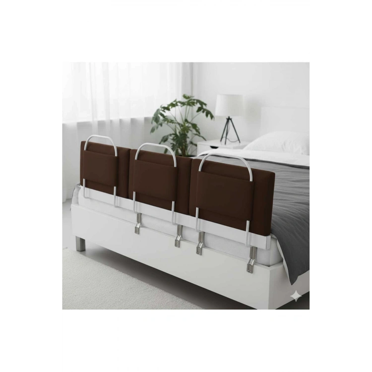 Serenity Xl 150 Cm Lux Yeni Nesil Yatak Bariyeri Korkuluğu Güvenlik Bariyeri Kahve