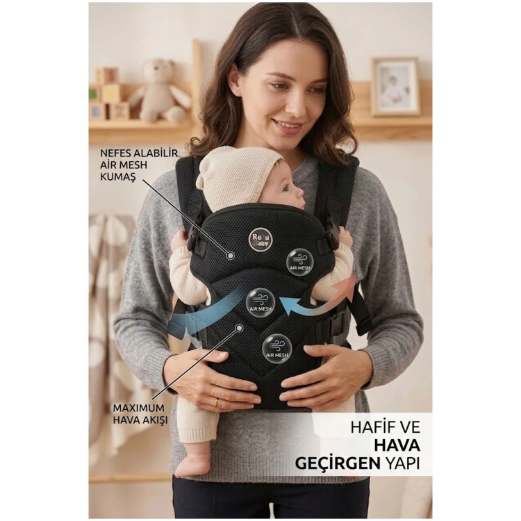Air Mesh Kanguru Anakucağı Bebek Taşıma Çantası