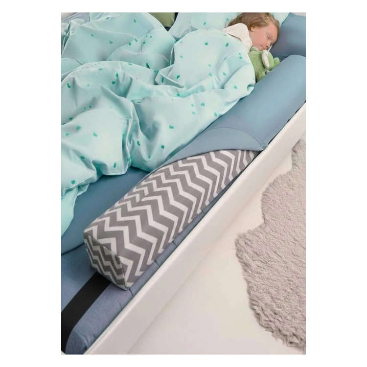 Yeni Nesil Sünger Yatak Bariyeri 140 cm GRİ ZİGZAG