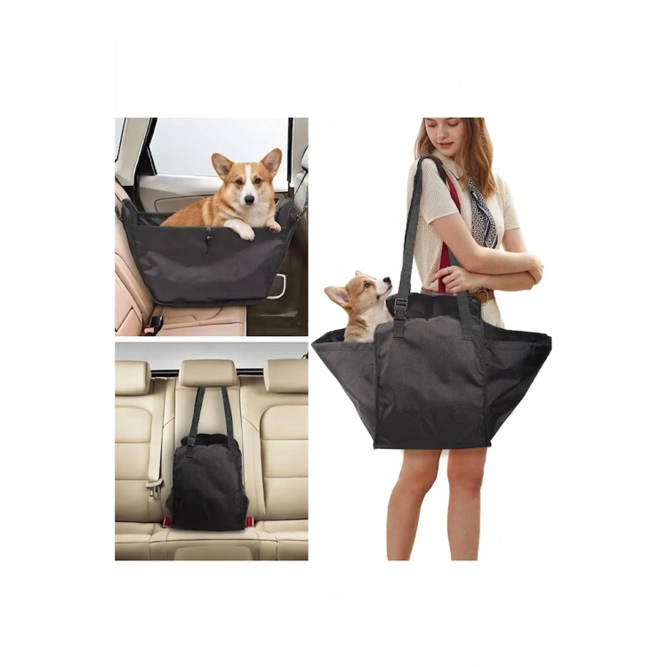Oto Araç Kedi Köpek Seyahat Taşıma Çantası Koltuk Askılı Çanta Evcil Hayvan Puseti Koruyucu Çanta