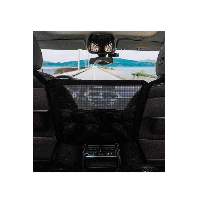 Araba Arka Koltuk Arası Koruma Filesi Organizer & Koltuk Arası Çanta